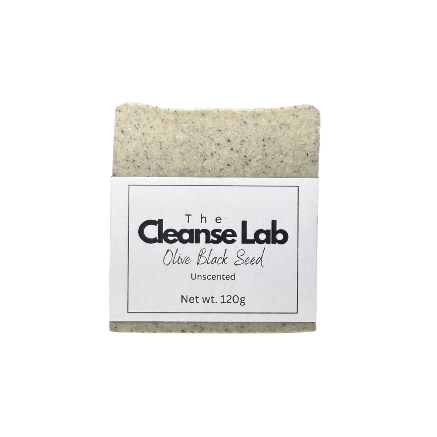 The Cleanse Lab Olive soap bar with Black Seed Oil & fine ground Black Seed