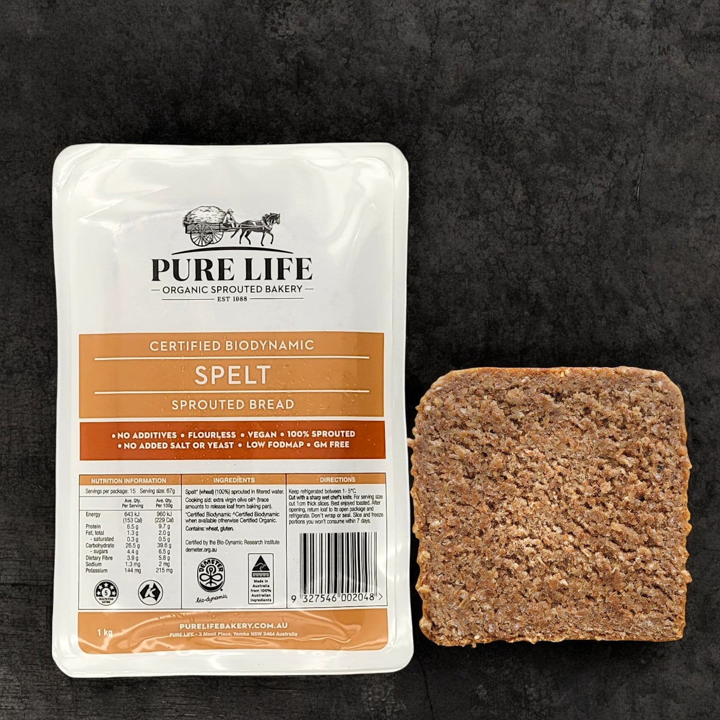 Pure Life Sprouted Spelt Organic Loaf