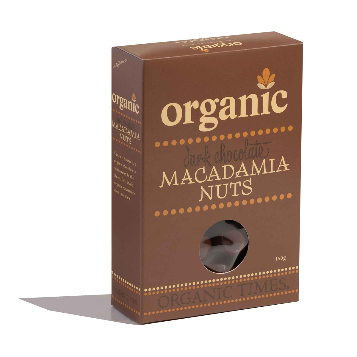 Organic Times Dark Chocolate Macadamias