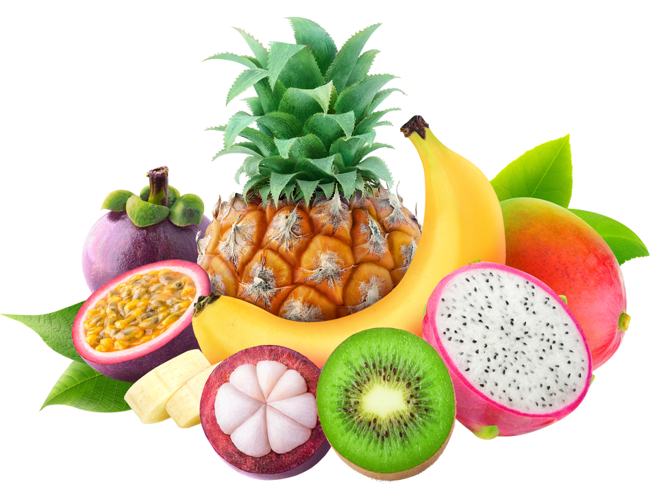 Isolated Tropical Fruits